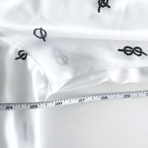 Reitmans Women's Keyhole Back Short Sleeve Printed Blouse White Size 3X - Picture 6 of 6